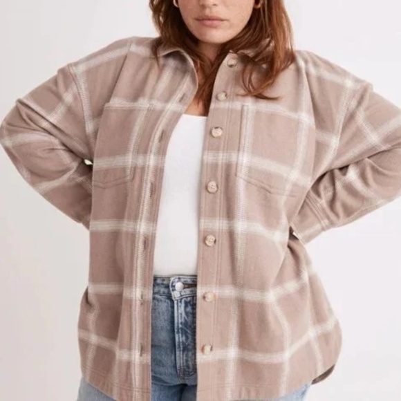 Madewell Flannel Kentwood Oversize Shirt Jacket Small - Picture 1 of 9